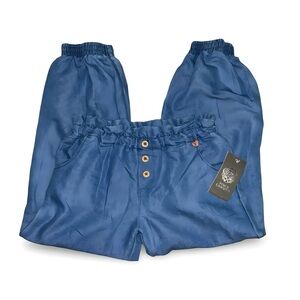 Girls Vince Camuto Denim Joggers Casual Tapered Elastic Waist Size 7